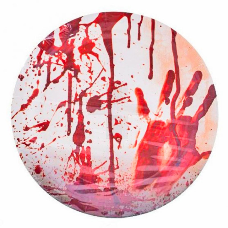Halloween véres tányér - 8 db/csomag