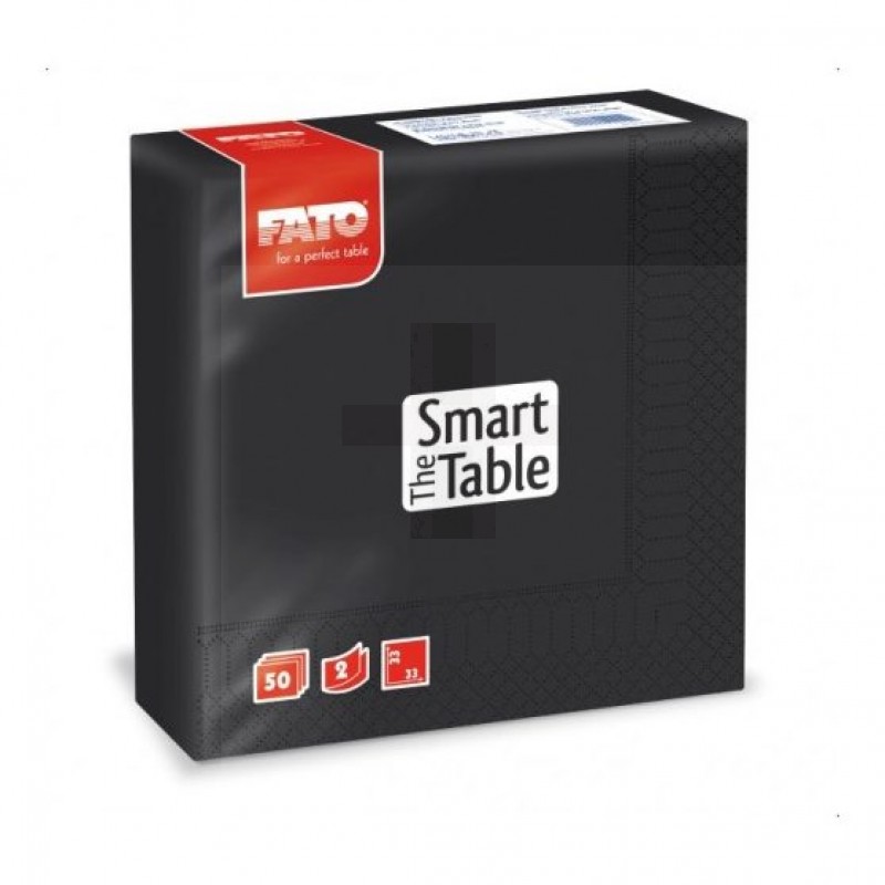 Szalvéta fekete - 50 db/csomag Party asztal