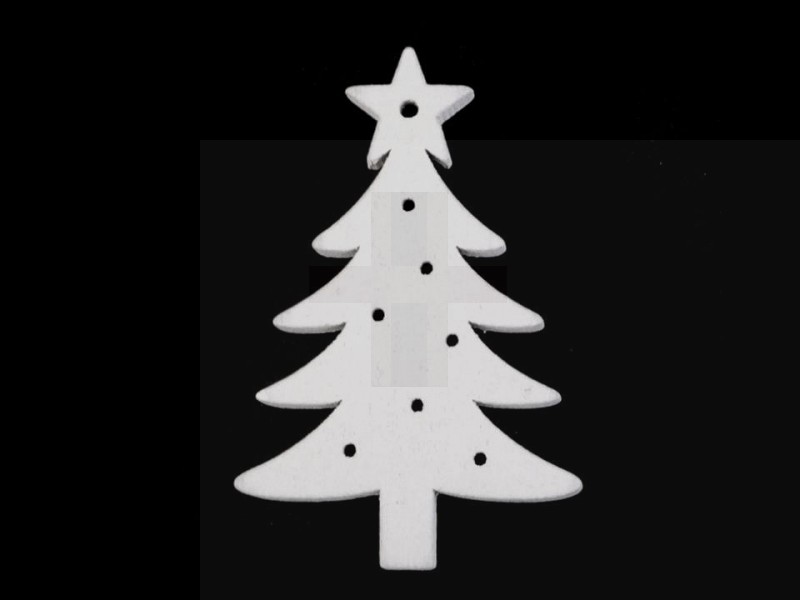 Fa karácsonyi dísz - 6 db/csomag Fa,üveg dísz-, kellék