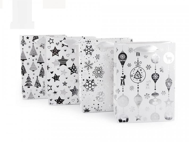 Ajándék táska karácsonyi kicsi méretű - 4 db/csomag