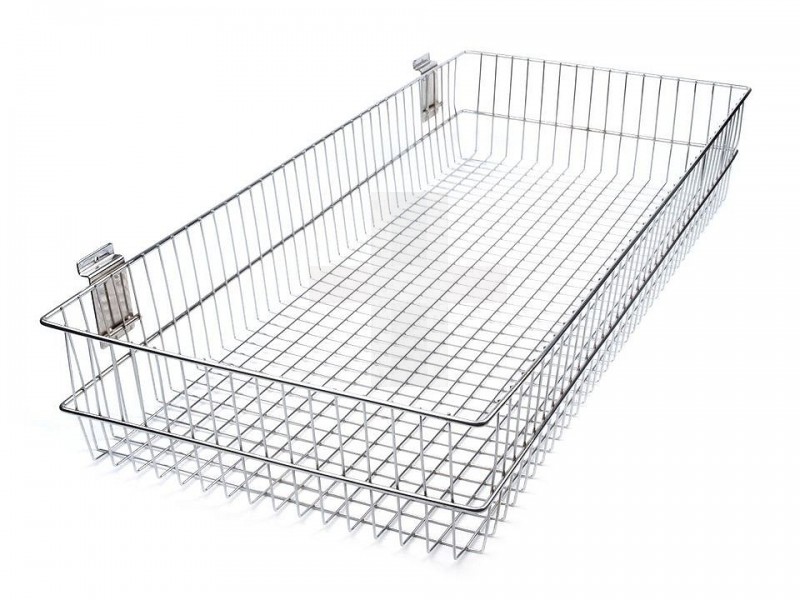 Fém kosár panelre akasztható -  40x90 cm  Fém kosár panelre akasztható -  40x90 cm