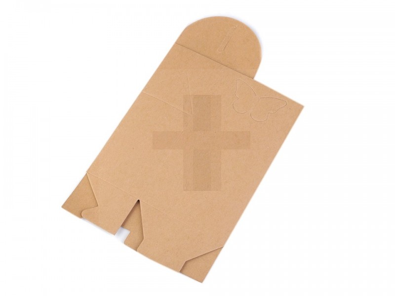 Papírdoboz natural ablakkal - 10 db/csomag Doboz,zsákocska