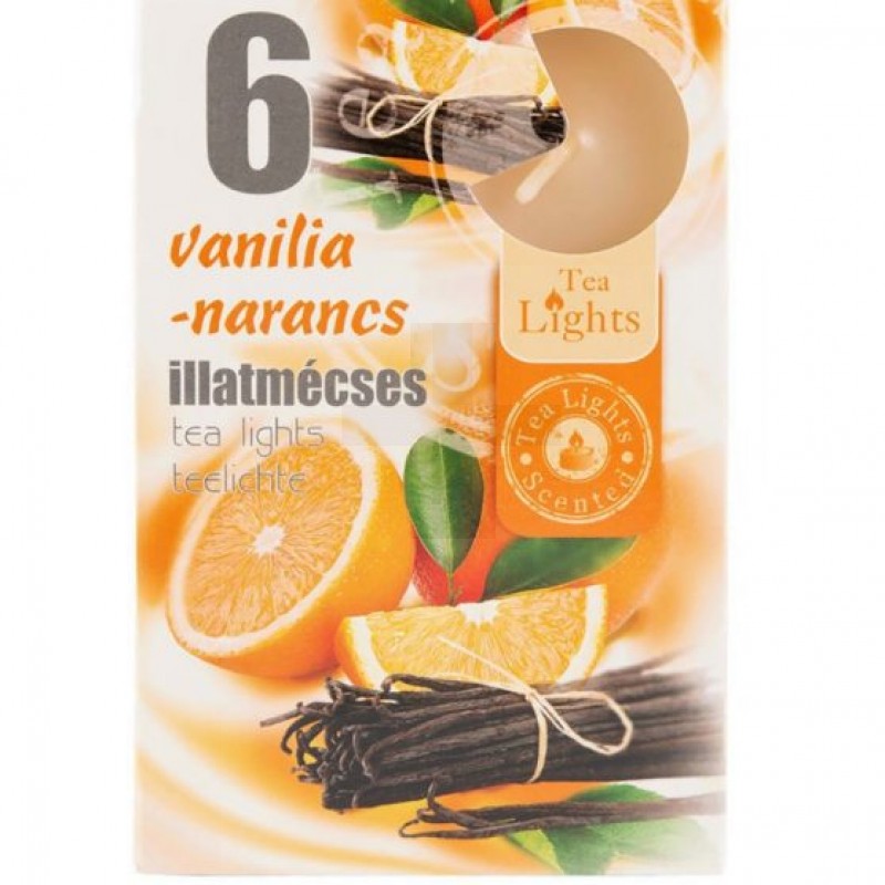 Illatmécses 6 db - Vanilia-narancs Gyertya,illatosító,lámpa