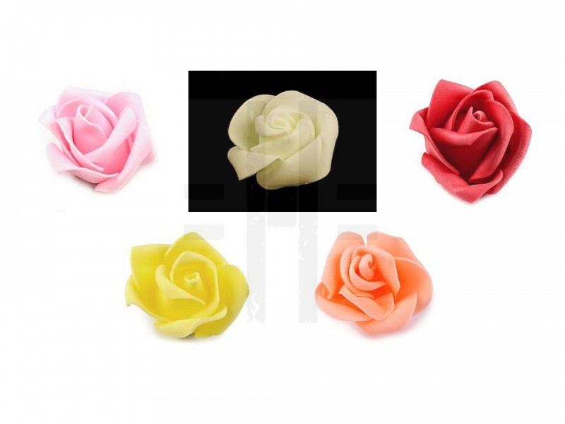 Dekorációs habszivacs rózsa - 10 db/csomag Virág, toll, növény