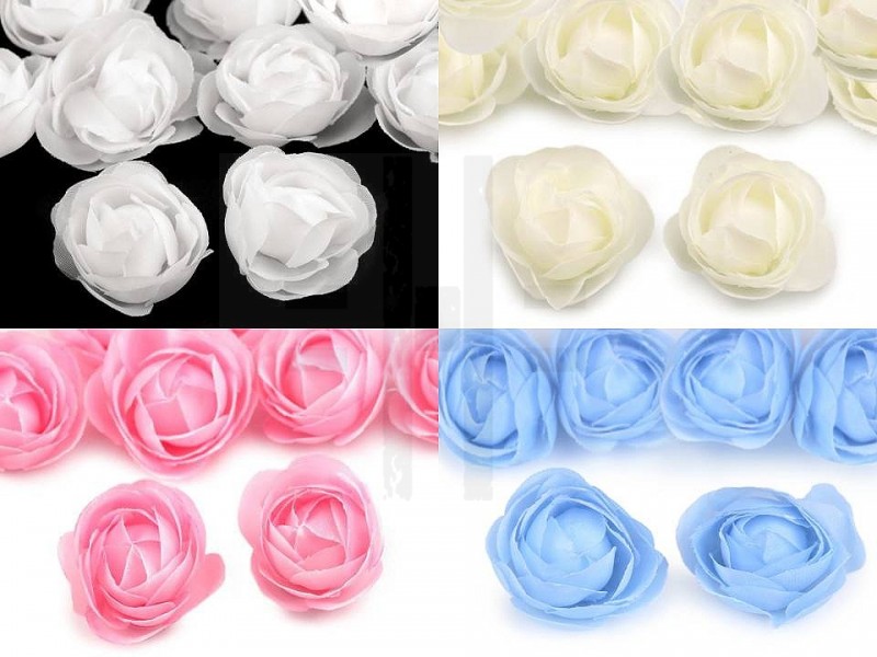   Művirág rózsa - 4 db/csomag Esküvői díszítés