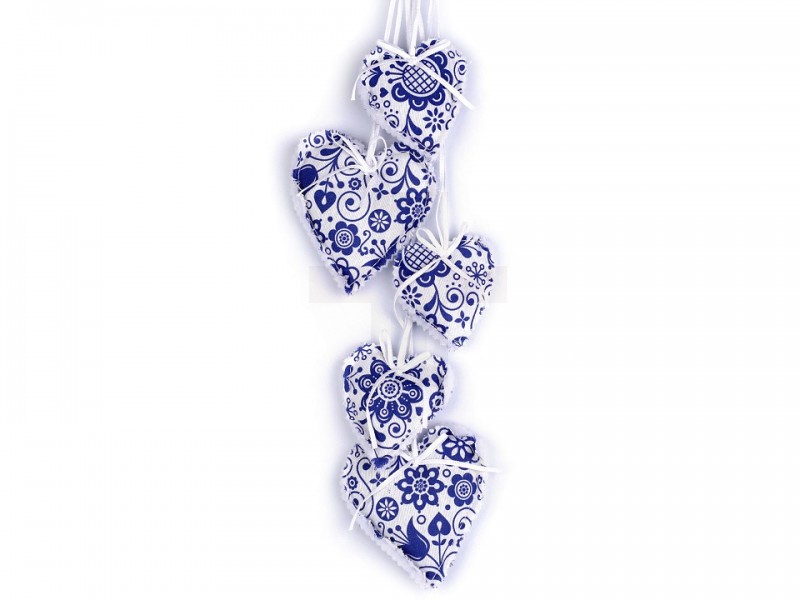 Dekorációs szív girland - 5 db