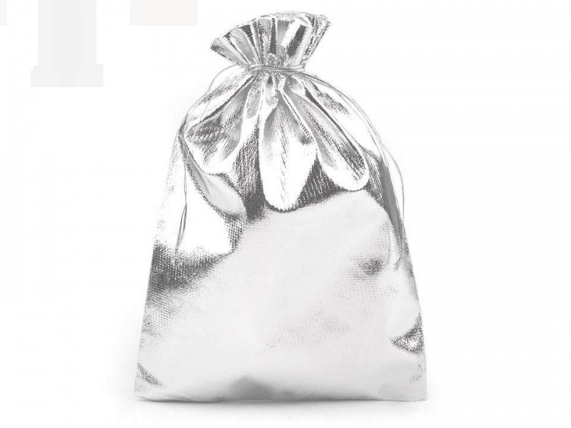 Ajándéktasak szett ezüst - 10 db/csomag Ajándék csomagolás