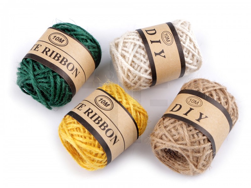 Juta fonal csomag - Sárga/zöld Zsinór, fűző Juta fonal csomag - Sárga/zöld Zsinór, fűző