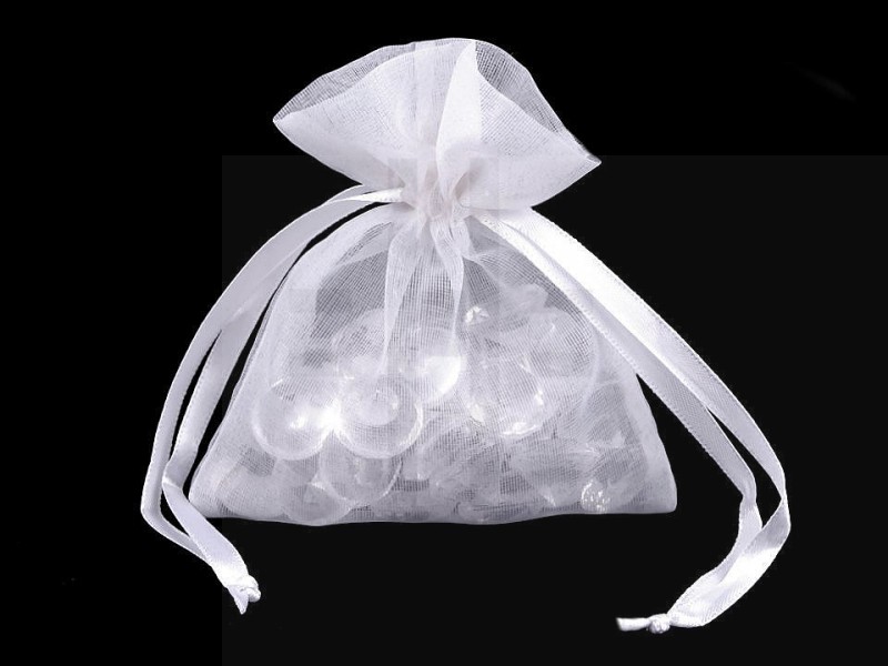 Ajándék zsákocska 8x10,5 cm organza Doboz,zsákocska