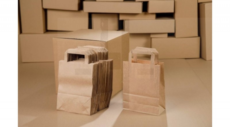 Natur papírtáska 18x22 cm - 50 db/csomag Papir,celofán,fólia