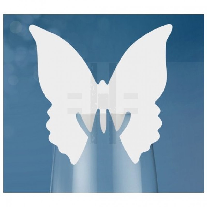    Ültető kártya pohárra pillangó - 10 db/csomag Esküvői díszítés