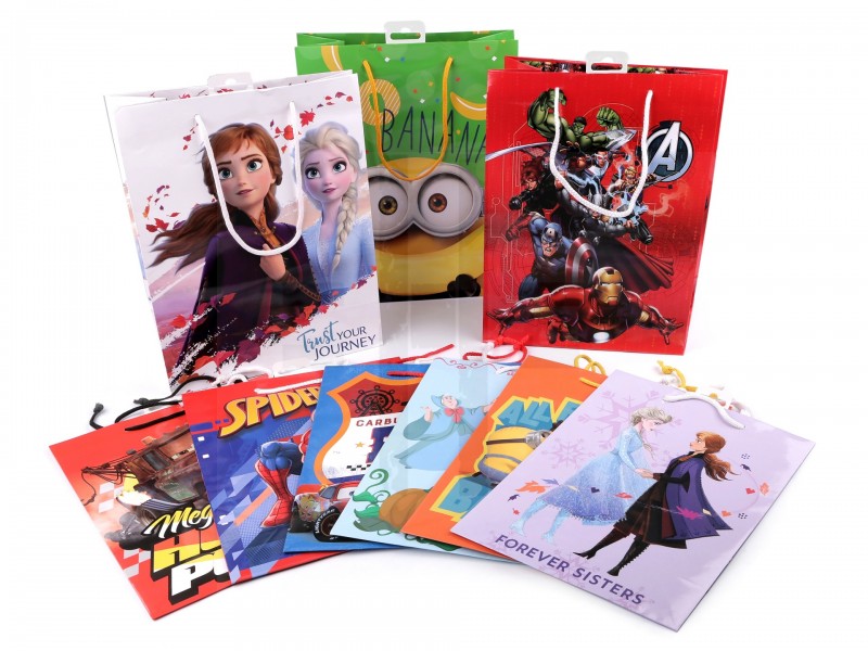 Disney ajándéktáska mix 26x32 cm - 12 db/csomag Ajándék csomagolás