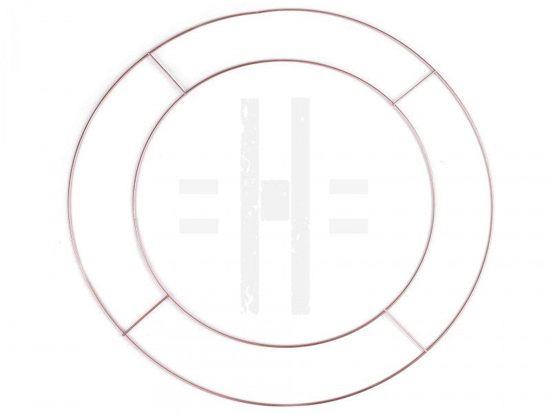 Dupla fém karika dekorációra - 45 cm Koszorú