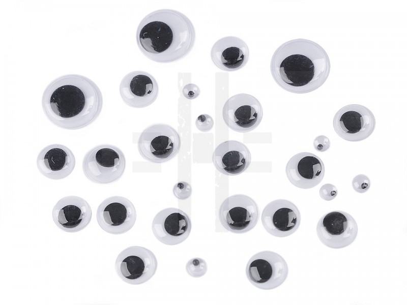 Műanyag szem -  c.a 130 db Figurák- állatkák félkésztermék