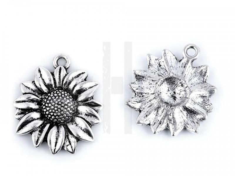 Medál napraforgó - 2 db/csomag Medál-, bross