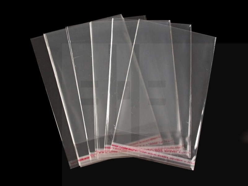 PP ragasztócsíkos celofán tasak 10x14 cm - 100 db Ajándék csomagolás