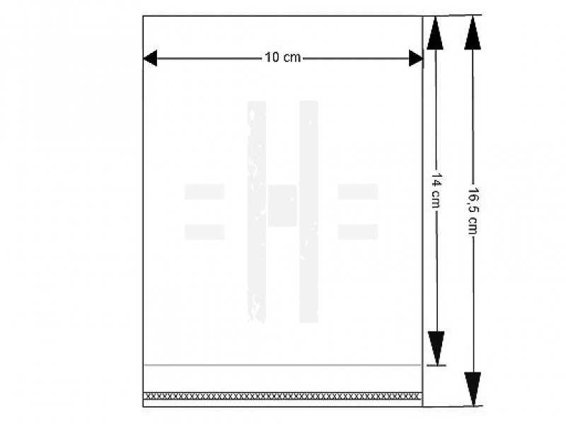 PP ragasztócsíkos celofán tasak 10x14 cm - 100 db Ajándék csomagolás