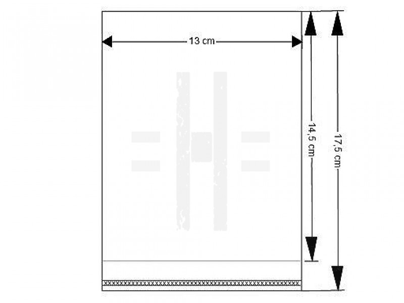 PP ragasztócsíkos celofán tasak 13x14,5cm- 100 db Ajándék csomagolás
