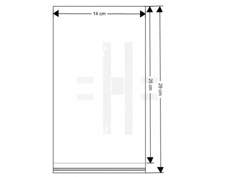 PP ragasztócsíkos celofán tasak 14x25 cm - 100 db Ajándék csomagolás