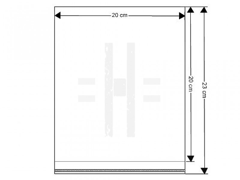 PP ragasztócsíkos celofán tasak 20x20 cm - 100 db Ajándék csomagolás