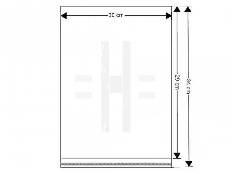 PP ragasztócsíkos celofán tasak 20x29 cm - 100 db Papir,celofán,fólia
