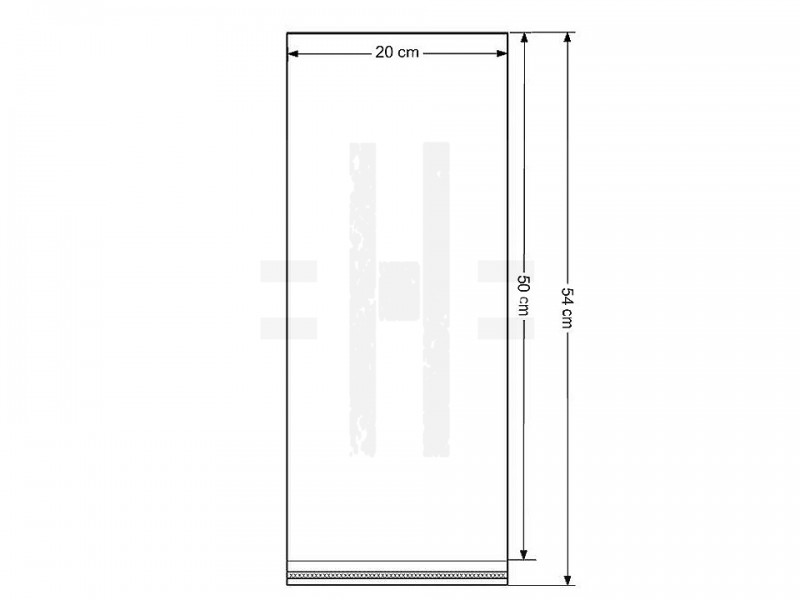 PP ragasztócsíkos celofán tasak 20x50 cm - 100 db Ajándék csomagolás