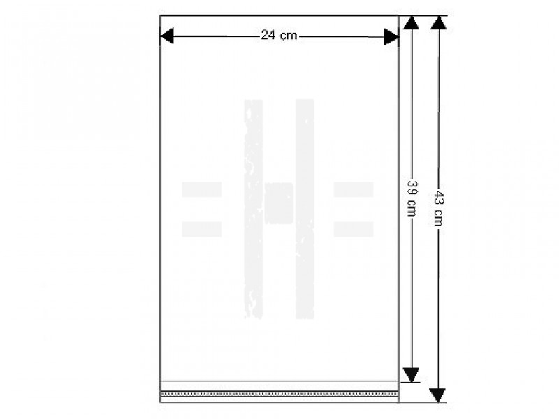PP ragasztócsíkos celofán tasak 24x39  cm - 100 db Papir,celofán,fólia