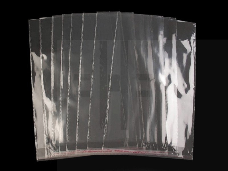 PP ragasztócsíkos celofán tasak 26x40  cm - 100 db Ajándék csomagolás