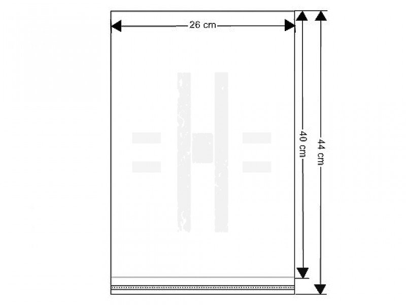 PP ragasztócsíkos celofán tasak 26x40  cm - 100 db Ajándék csomagolás