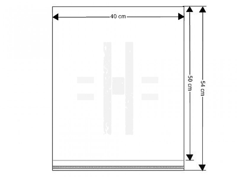 PP ragasztócsíkos celofán tasak  40x50  cm - 100 db Papir,celofán,fólia