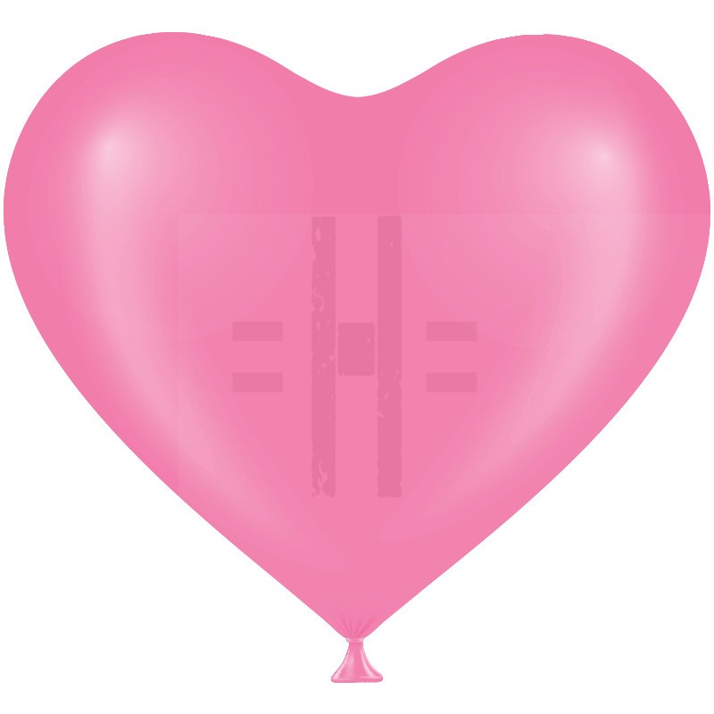 Felfújható lufi szív rózsaszín 30 cm - 100 db Party díszités-, eszközök