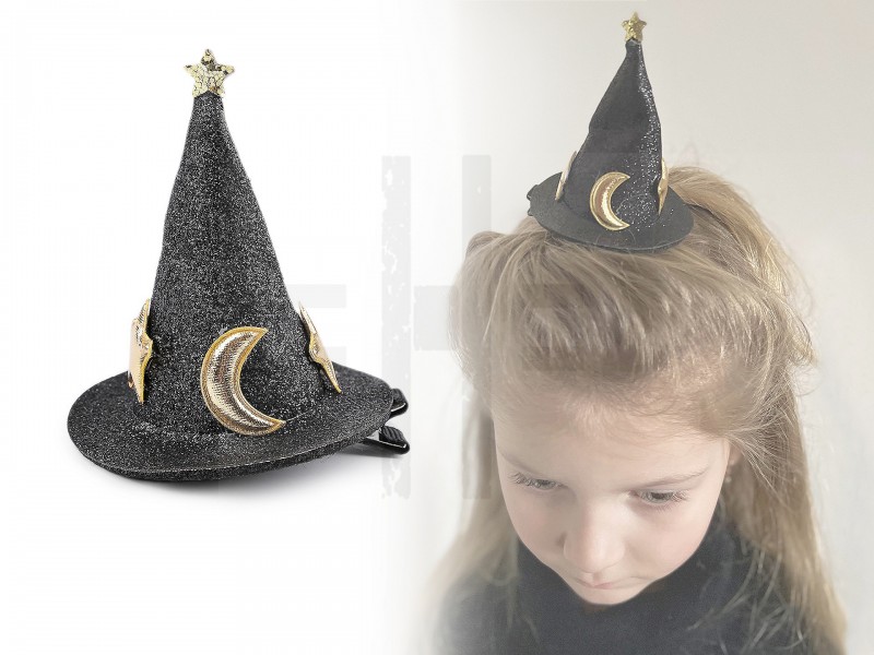 Boszorkány dísz kalap hajdísz Halloween