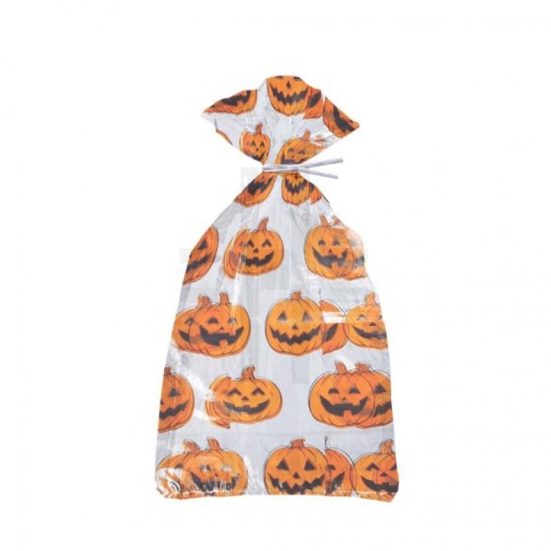 CUKORKÁS CELOFÁN TASAK TÖK MINTÁVAL - 20 db Halloween CUKORKÁS CELOFÁN TASAK TÖK MINTÁVAL - 20 db Halloween