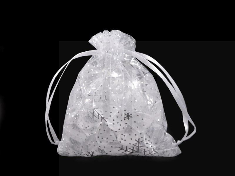      Ajándék zsák 9x11 cm organza -5 db/csomag Ajándék csomagolás