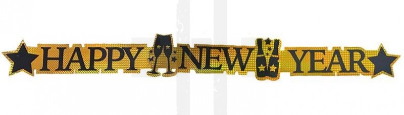 HAPPY NEW YEAR FELIRAT - 113 cm Party díszités-, eszközök HAPPY NEW YEAR FELIRAT - 113 cm Party díszités-, eszközök