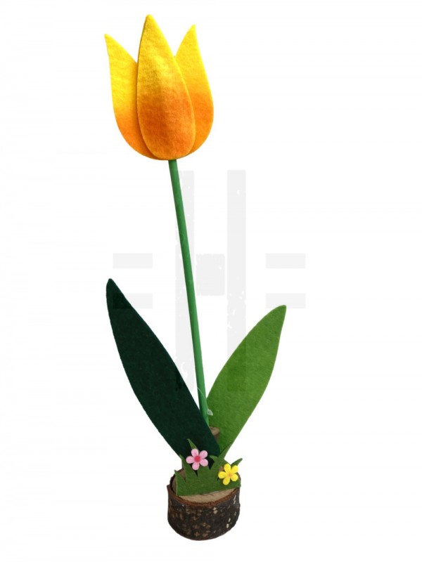        TULIPÁN FARÖNK TALPPAL - 37 cm Virág, toll, növény
