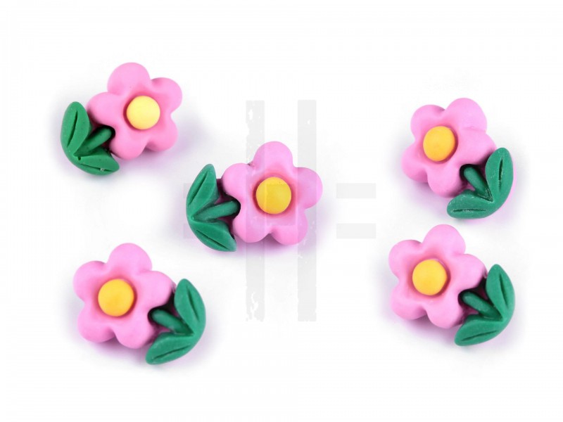 Virág gomb 3D  5db/csomag Gomb, kapocs