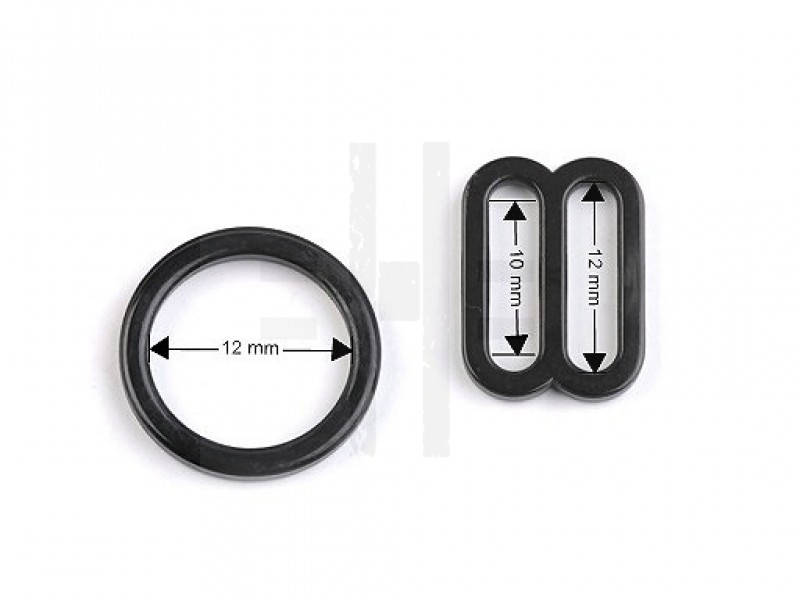               Rövidítő és karika fehérneműre szélessége 12 mm - 20 db Műanyag rövidáru