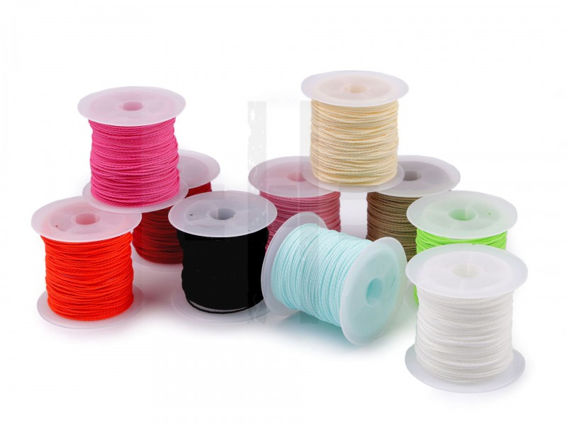 PES madzag fonott Ø1 mm viaszos - 9 méter Zsinór, fűző PES madzag fonott Ø1 mm viaszos - 9 méter Zsinór, fűző