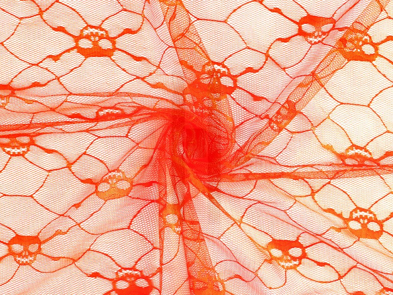     Koponya mintás tűll Tüll, Szatén,Taft