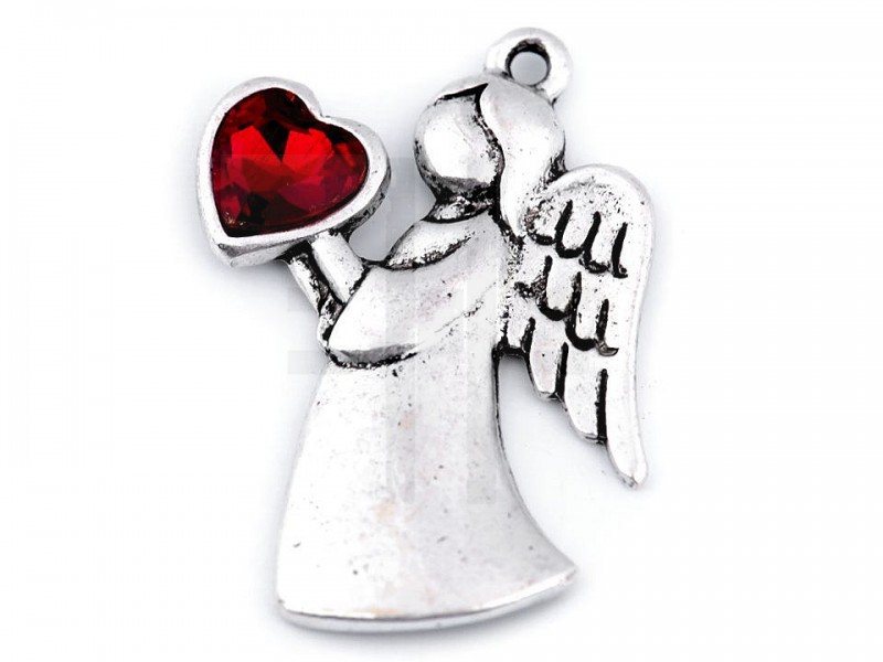Medál angyal szívvel Medál-, bross