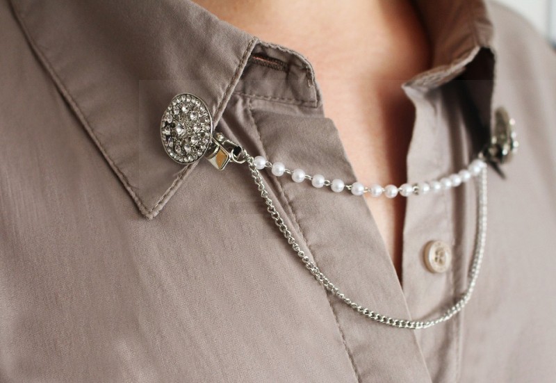 Láncos csat kövekkel Nyaklánc, -kellék