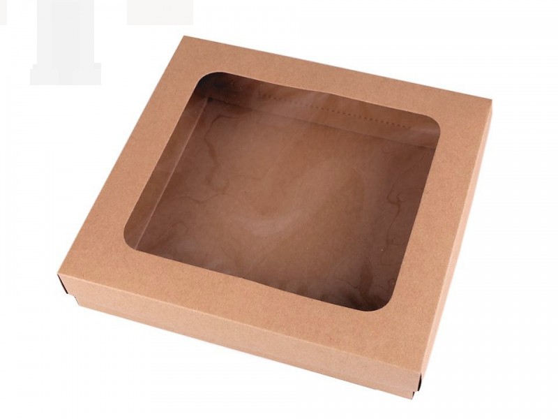 Papir doboz ablakkal - 4 db/csomag Ajándék csomagolás