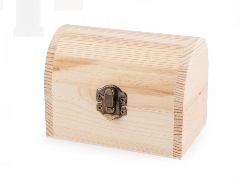 Fa ládikó kapoccsal - Natur Fa,üveg dísz-, kellék