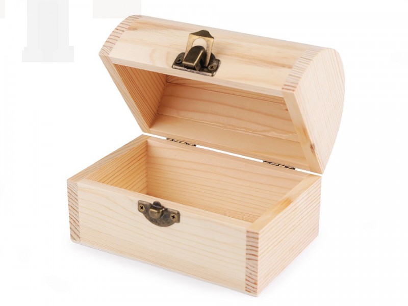 Fa ládikó kapoccsal - Natur Fa,üveg dísz-, kellék