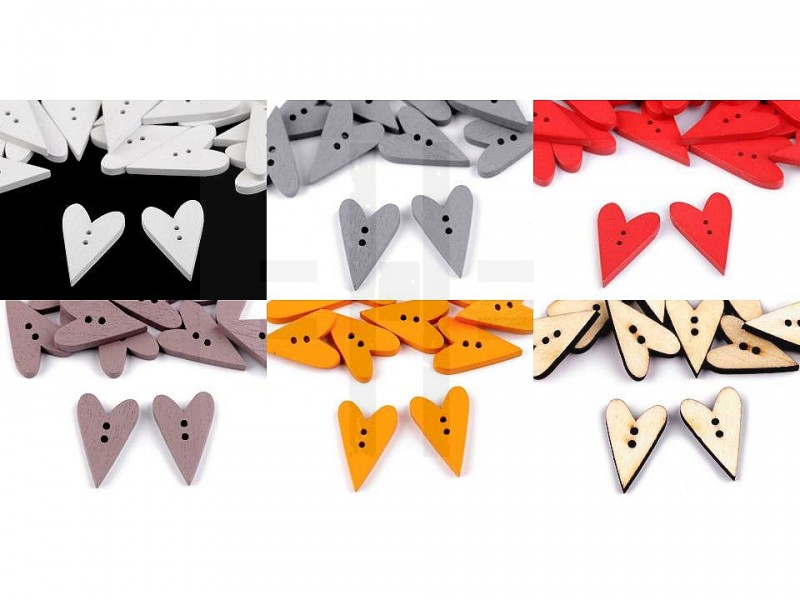 Fagomb szív - 10 db/csomag Fa,üveg dísz-, kellék