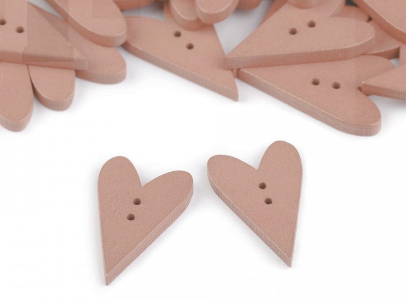 Fagomb szív - 10 db/csomag Fa,üveg dísz-, kellék