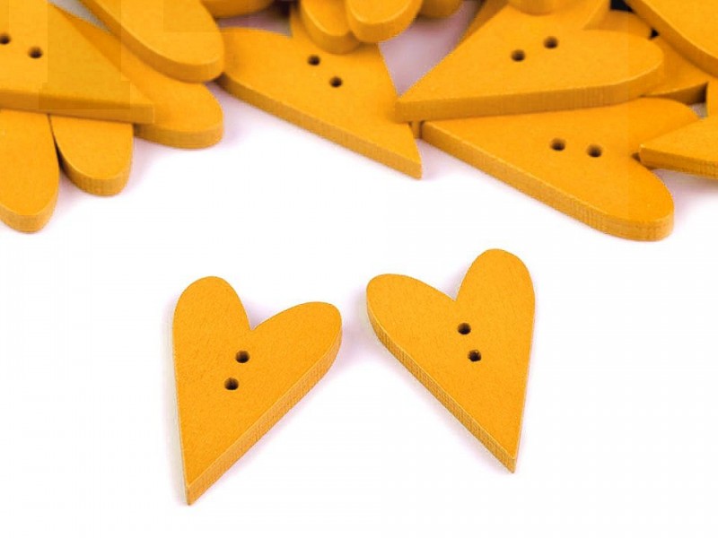 Fagomb szív - 10 db/csomag Fa,üveg dísz-, kellék