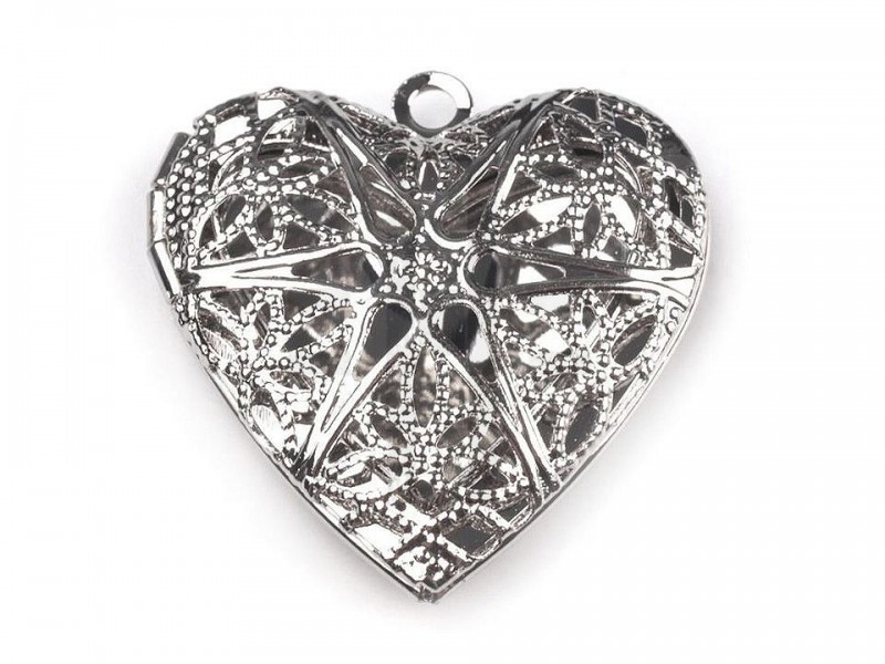 Medailon szív szelence Medál-, bross