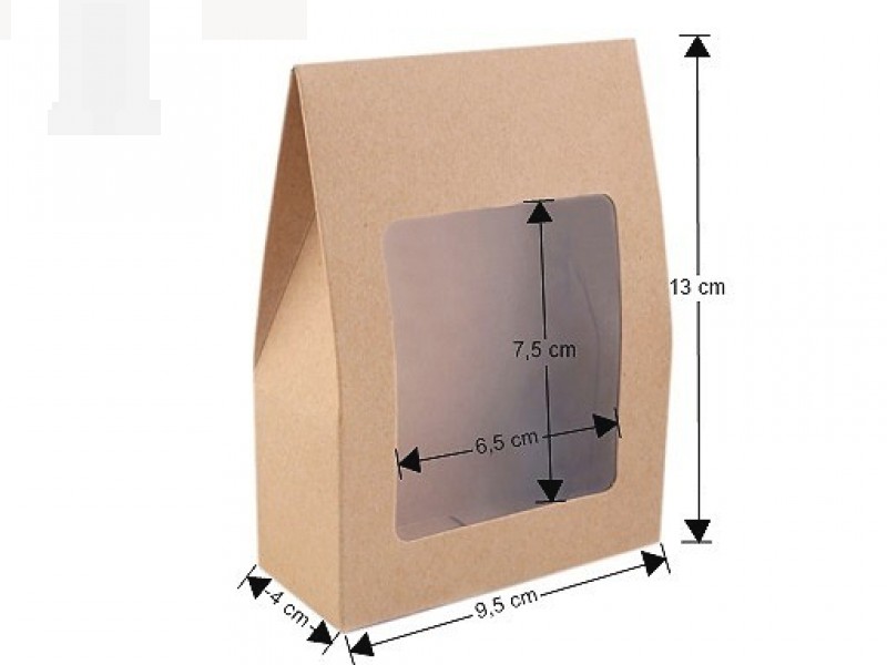 Papir doboz ablakkal - 10 db/csomag Ajándék csomagolás